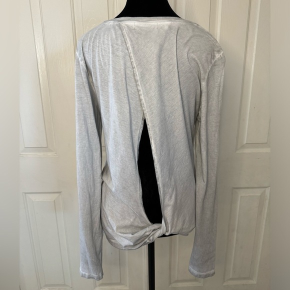 Cloth & Stone Womens Top M Open Back Tee Shirt Gray Long Sleeve Modal Cotton - Picture 1 of 8